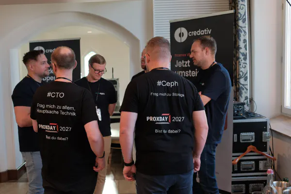 credativ shirts with #CTO and #Ceph prints